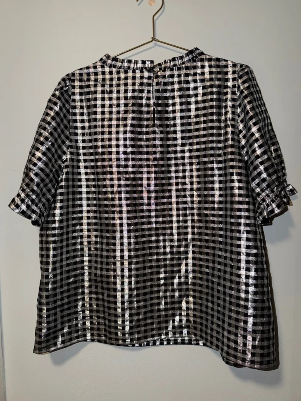 J.Crew short sleeve blouse Silvery
